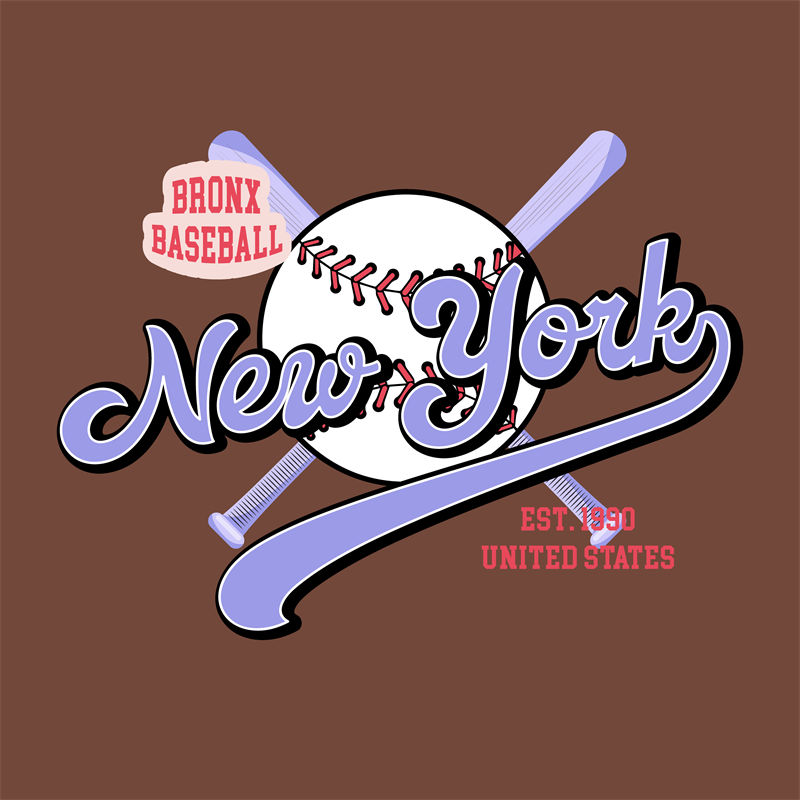 纽约布朗克斯棒球裁片印花服装:经典与时尚的完美融合