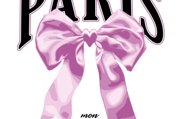 巴黎风情浪漫粉色裁片印花服装