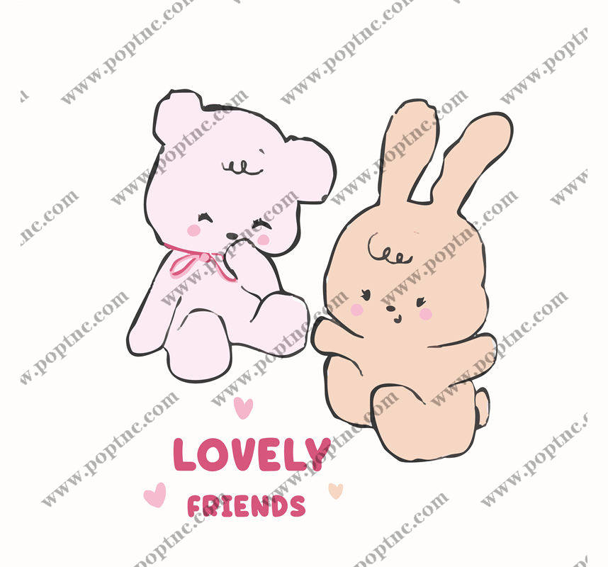 萌趣可爱动物裁片印花服装,打造温馨友谊风格