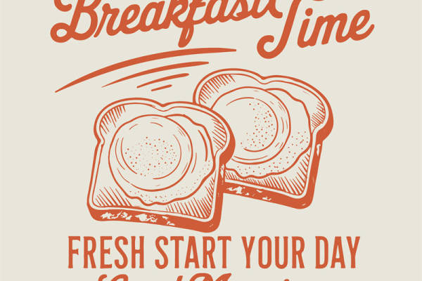 温馨早餐时光裁片印花服装，开启美好一天的服装印花设计