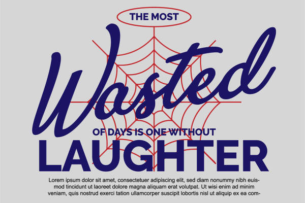 创意裁片印花服装:最浪费的日子是没有笑声的一天