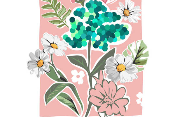 夏日花园主题裁片印花服装,展现自然之美