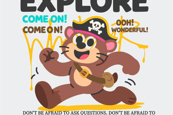 勇敢探索的海盗猴裁片印花服装，激发无限可能