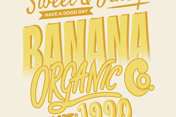 复古香蕉裁片印花服装：甜美多汁的1990年代风格