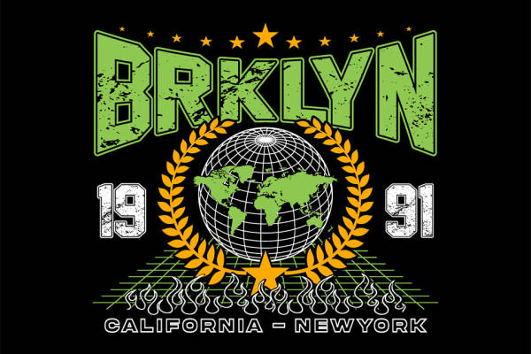 探索复古风潮：布鲁克林1991裁片印花服装印花设计