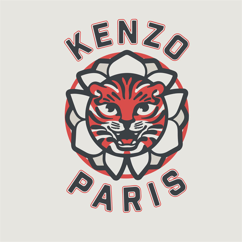 时尚先锋：KENZO巴黎风格老虎头裁片印花服装印花