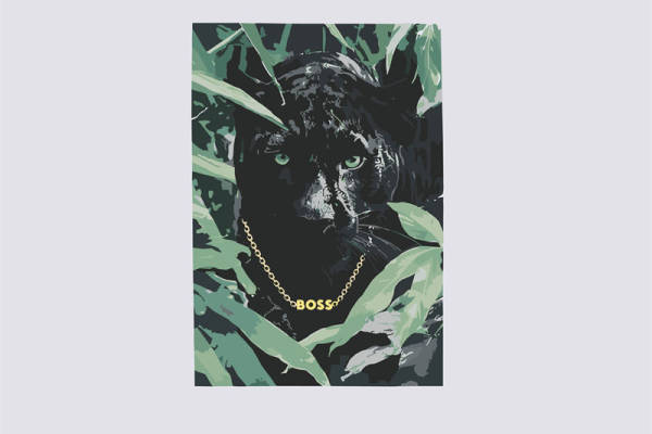 霸气黑豹裁片印花服装,展现独特个性与时尚风格