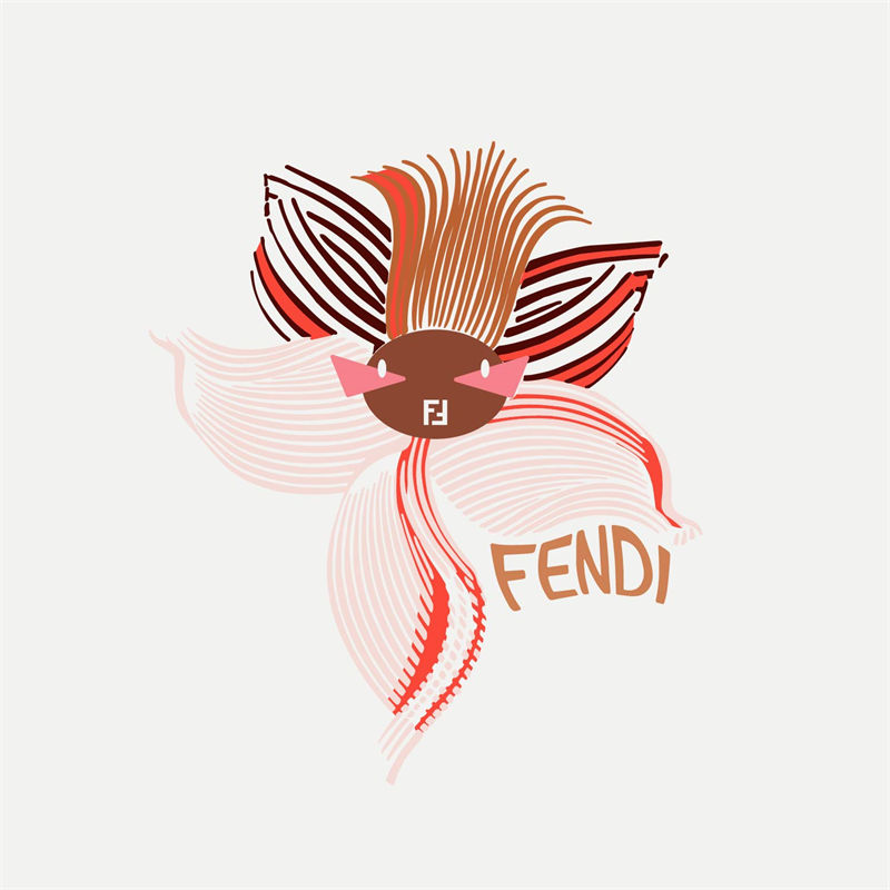 时尚品牌FENDI裁片印花服装印花设计