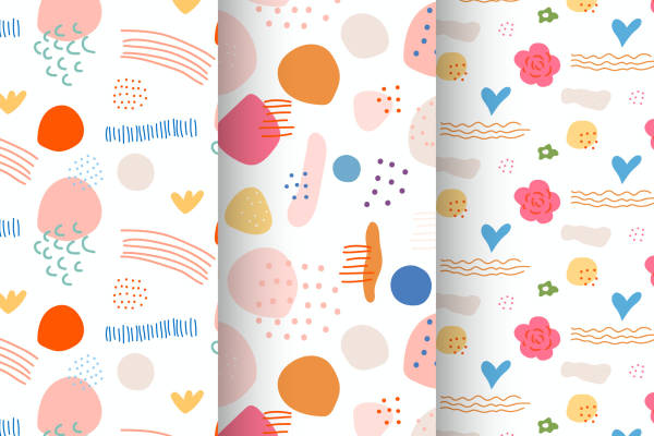 多彩抽象图案面料印花，打造时尚个性服装印花设计