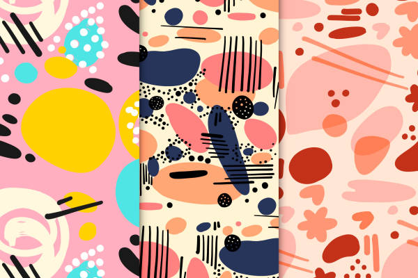 探索多彩抽象艺术:时尚服装印花面料设计