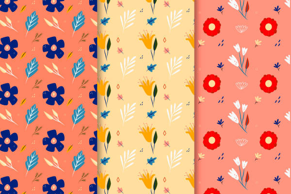 春日花卉图案服装印花:时尚面料印花设计