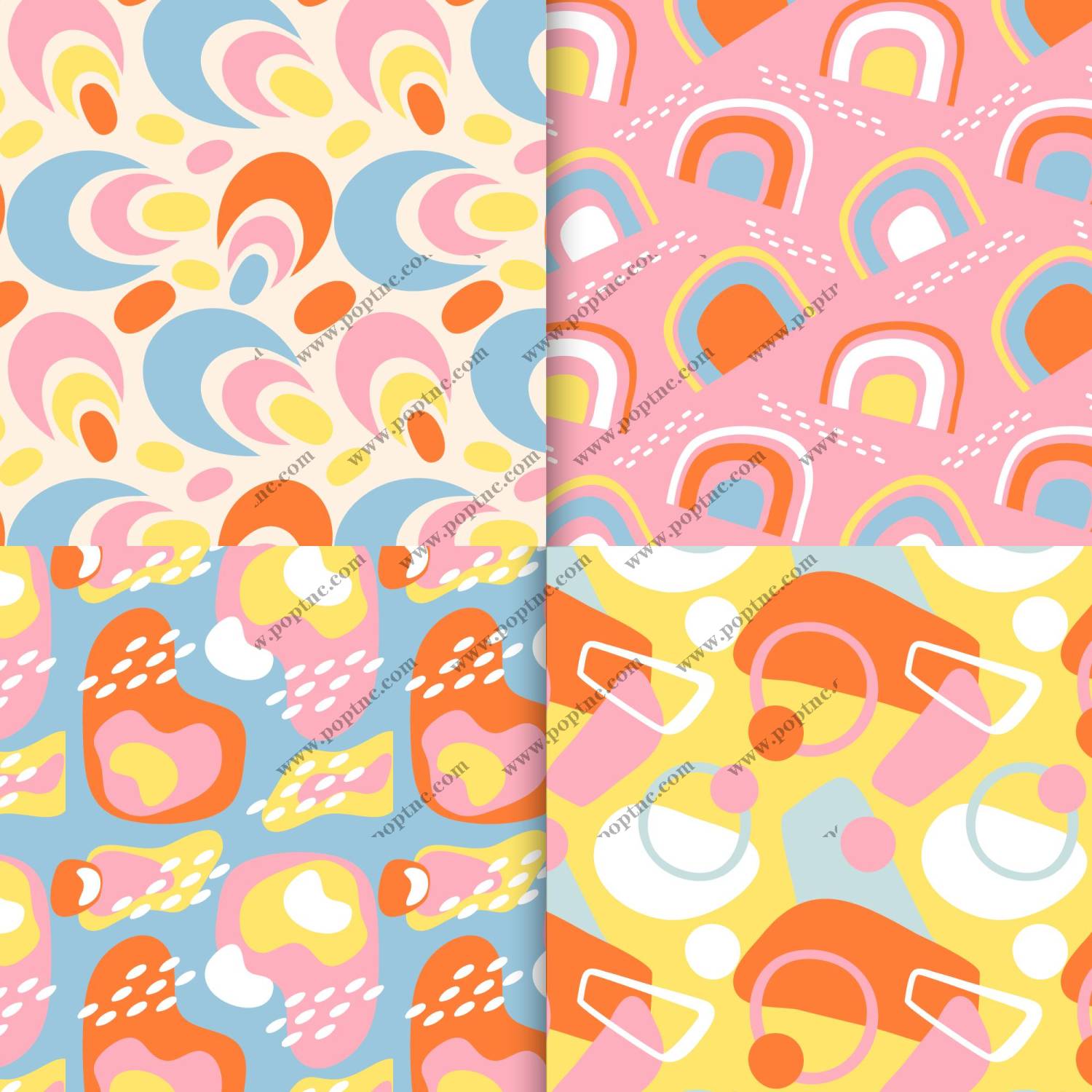 探索活力四射的抽象几何服装印花面料