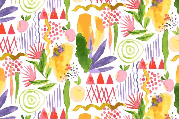 夏季活力水果图案服装印花面料设计