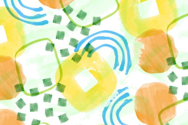 春日清新风格服装印花:活力四射的几何图案面料印花