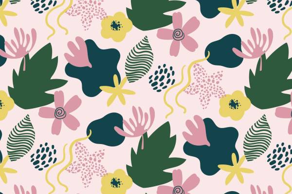 春日浪漫花卉图案面料印花，打造清新自然服装印花风格