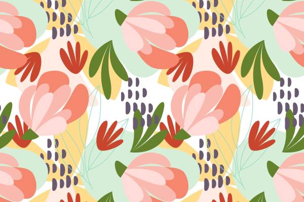 春日花卉图案服装印花面料：自然风格与时尚的完美结合