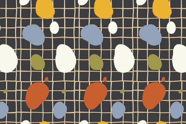 现代抽象几何图案服装印花面料设计