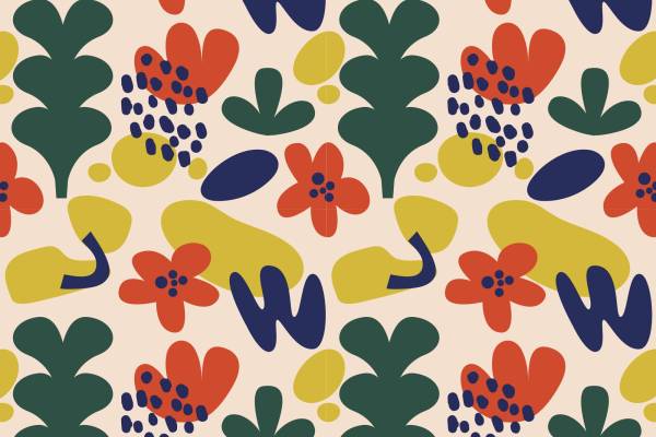 春日活力花卉图案服装印花面料设计