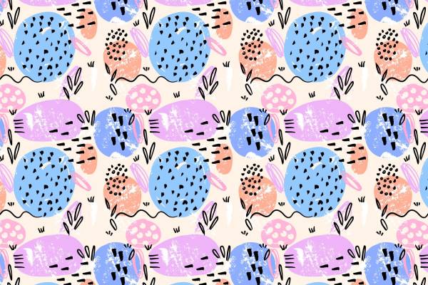 清新自然风格面料印花，适合夏季服装的多彩设计