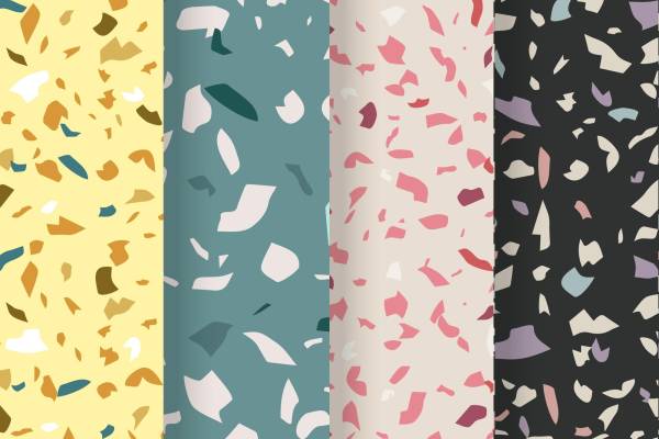 探索多彩的抽象几何服装印花面料设计