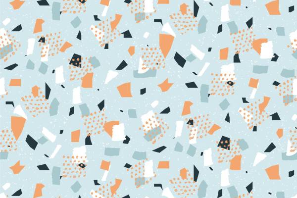 现代抽象几何图案面料印花，为服装增添艺术气息