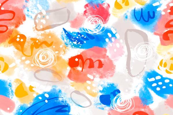 探索抽象艺术的魅力:多彩水彩服装印花面料