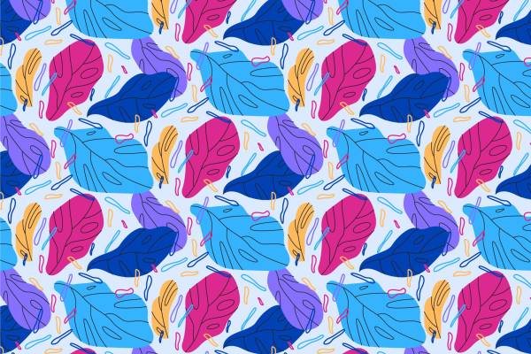 多彩羽毛图案面料印花，打造时尚服装印花新潮流