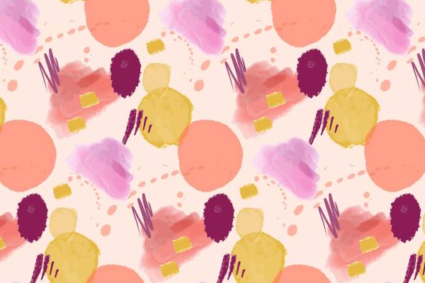 春日活力色彩抽象图案服装印花面料