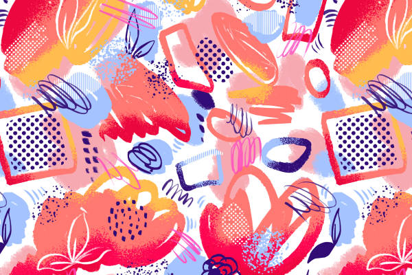 活力四射的抽象花卉面料印花，点亮你的服装