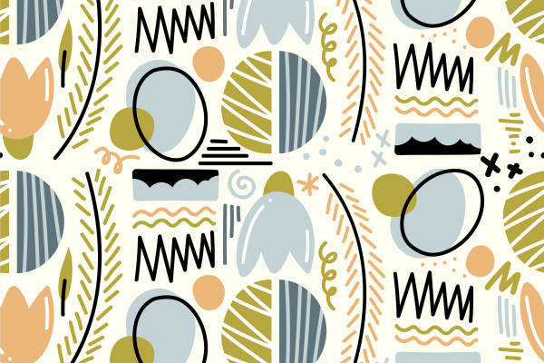 探索自然之美：抽象几何图案服装印花面料