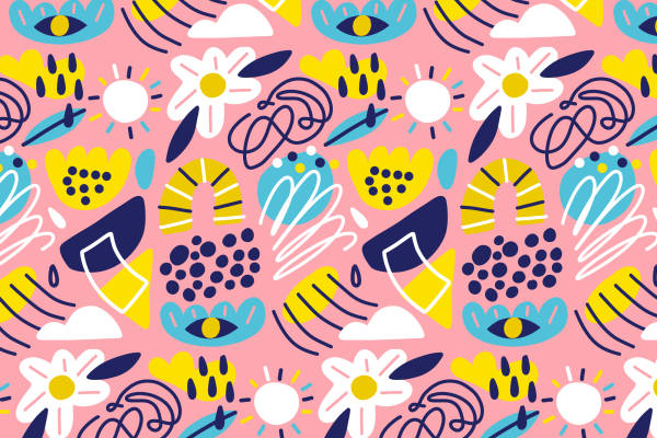 春日活力花卉图案服装印花面料设计