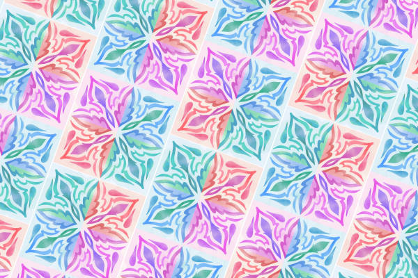 多彩几何花卉图案面料印花,打造时尚服装印花新潮流