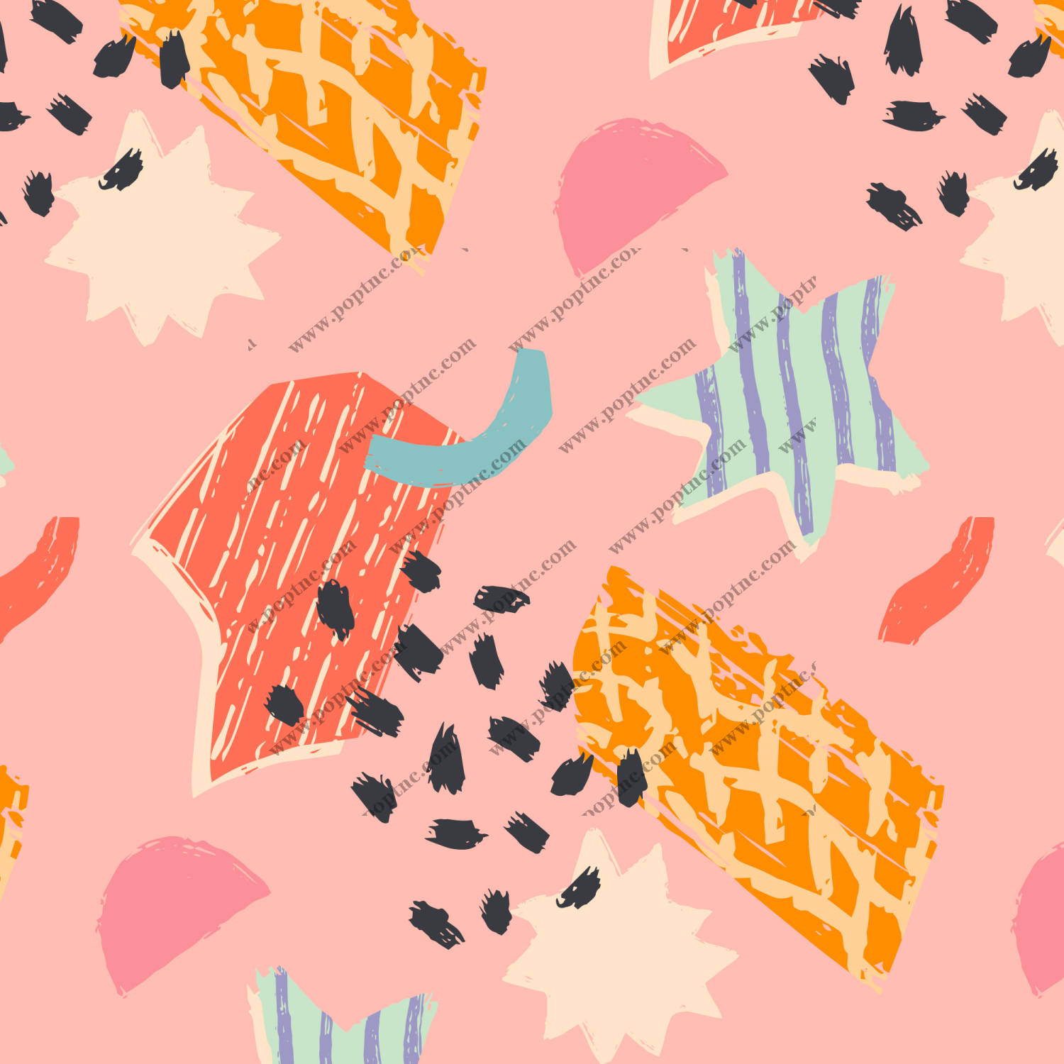 活力四射的夏日水果服装印花面料设计