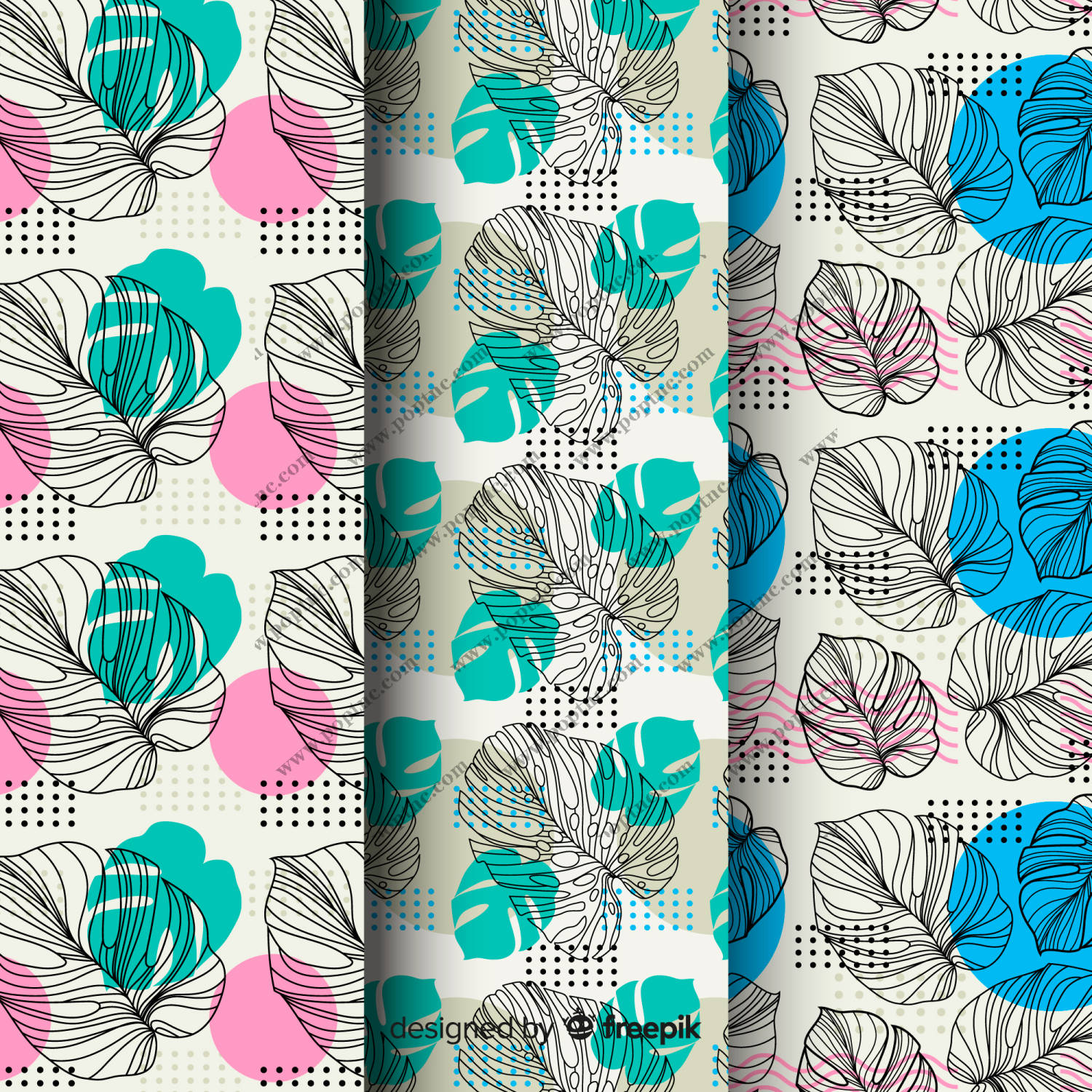 清新自然风格服装印花:花卉图案面料印花设计