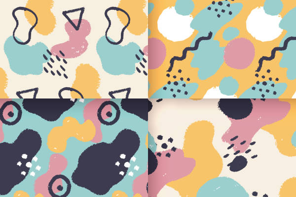 2023年新款抽象艺术风格服装印花面料设计