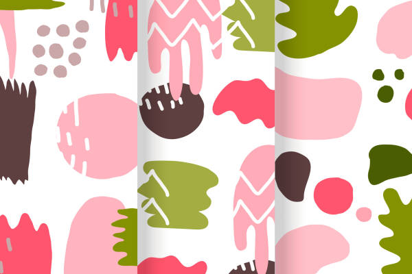 时尚抽象图案面料印花，打造独特个性服装印花设计