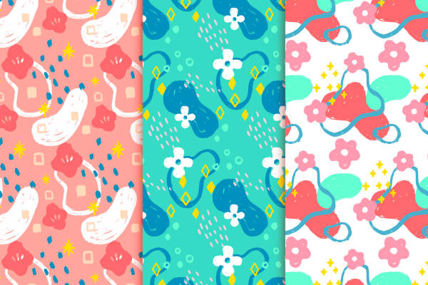 探索多彩抽象图案的面料印花，为服装增添活力