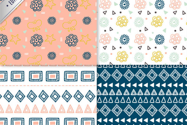 复古花卉图案服装印花设计,打造个性时尚