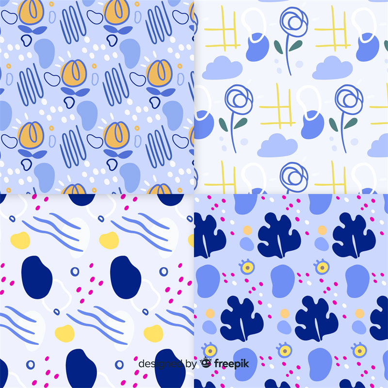 梦幻蓝调：时尚面料印花，打造个性服装
