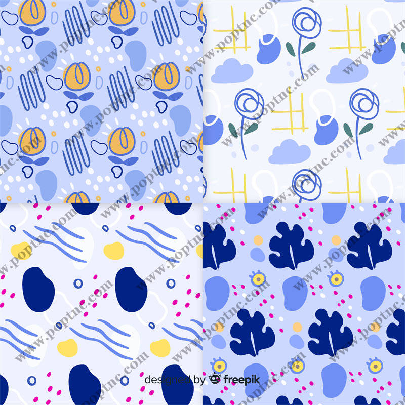 梦幻蓝调:时尚面料印花,打造个性服装