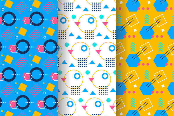 时尚几何图案面料印花,打造个性服装