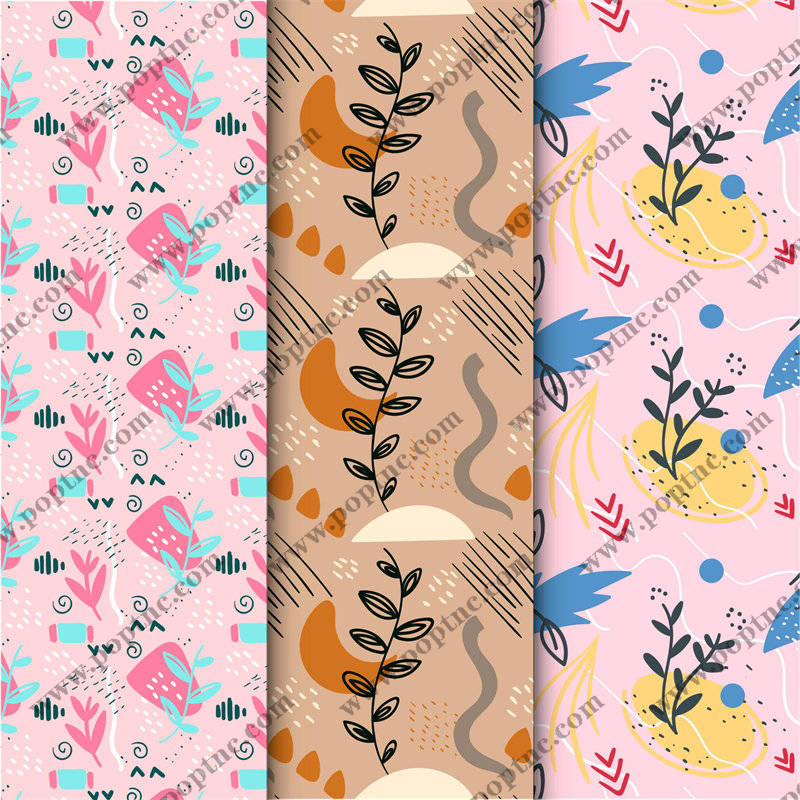 粉色系抽象艺术面料印花,打造个性时尚服装