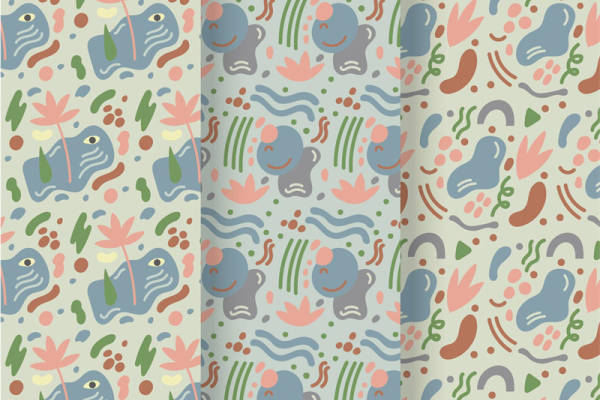 清新自然水生生物面料印花，打造夏日清凉服装印花