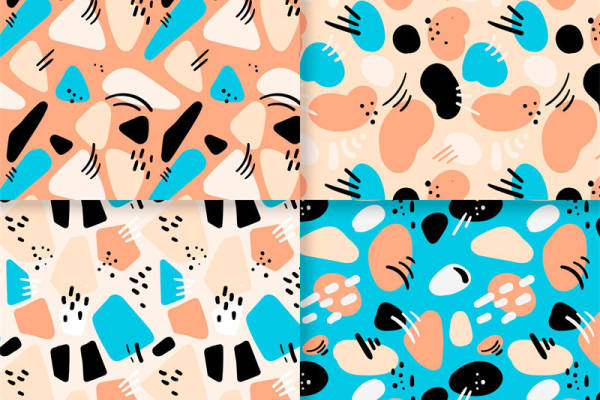 时尚几何抽象面料印花，打造个性服装