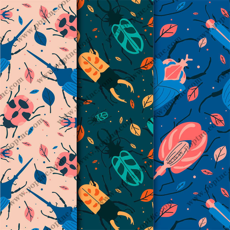 自然昆虫世界:面料印花服装印花设计