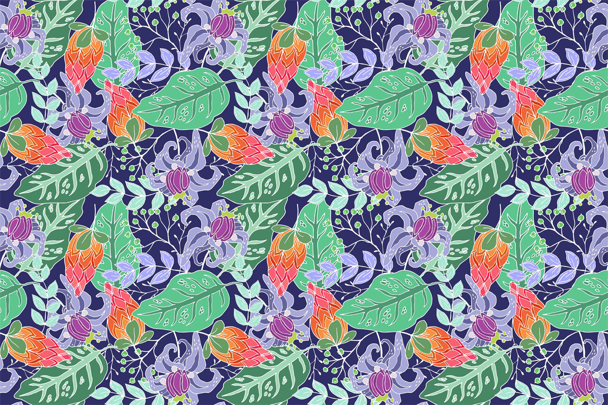 梦幻热带雨林：面料印花服装印花设计