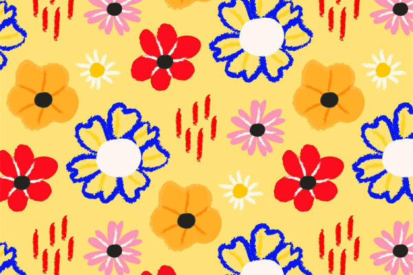 夏日风情面料印花:清新花卉图案服装印花