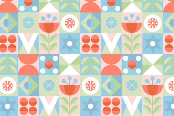 复古几何花型面料印花：打造独特服装风格