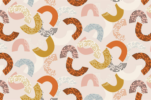 复古抽象几何图案面料印花:打造个性时尚的服装