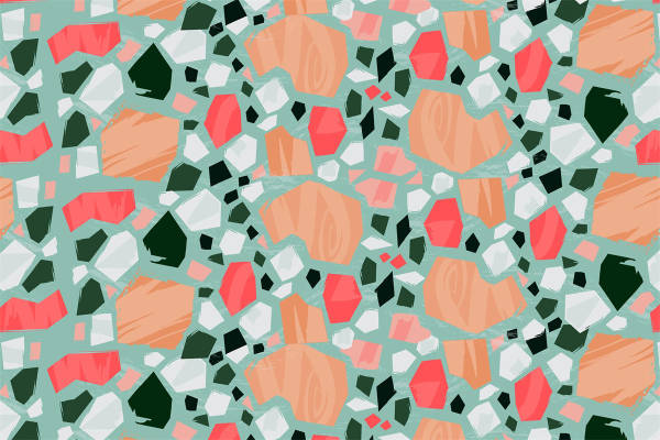 复古碎石纹理服装印花:时尚与自然的完美结合